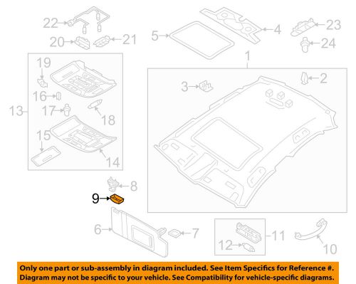 Audi oem 11-15 a8 quattro interior-roof-holder cap 4g0857563ep5