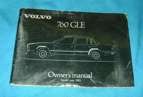83 760 gle volvo owner&#039;s manual 1983
