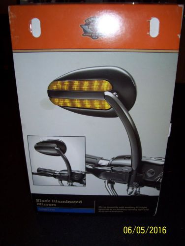 Harley davidson matte black factory led mirrors-- 92068-08a