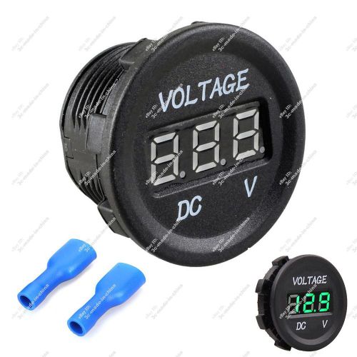 Digital green led car yacht volt gauge meter panel voltmeter display waterproof