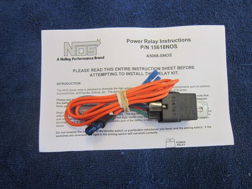 Nos #15618 12 volt power relay w/ wiring harness, new