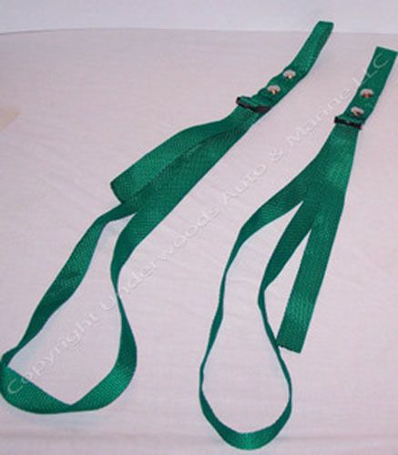 Green adjustable boat fender bumper straps pair new docking utility made in usa