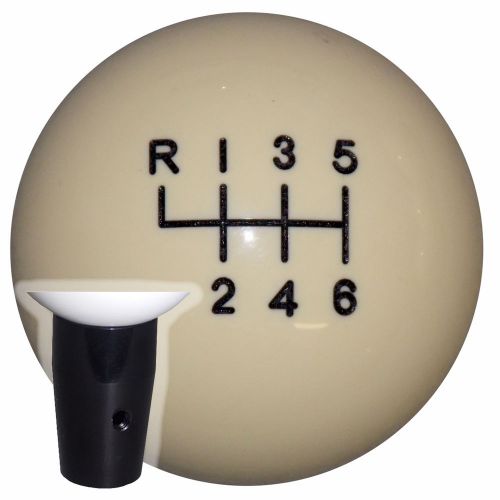 Ivory -l 6 speed non threaded shift knob blk kit u.s. made