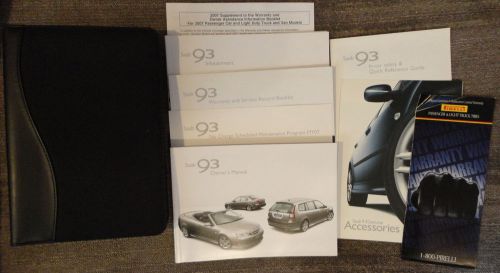 2007 saab 9-3 owner&#039;s manual set with case  **free shipping**