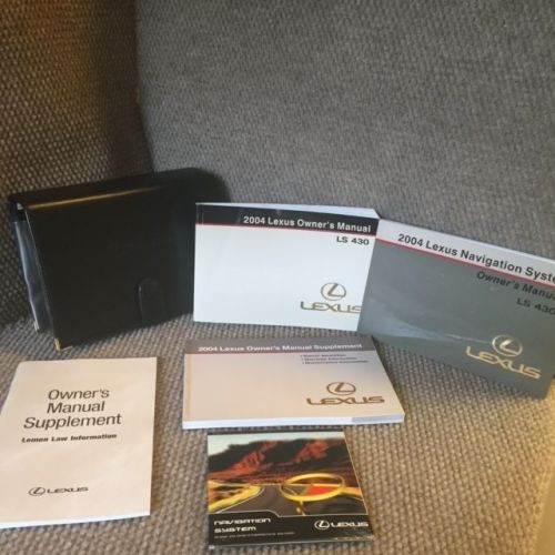 2004 lexus ls430 oem owners manual set with navigation guide and case