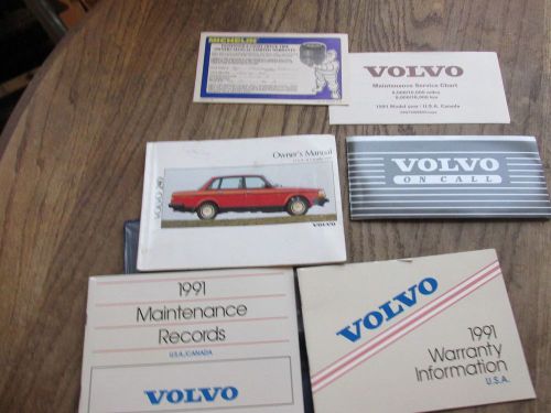 1991 volvo 240  owners manual set 91 owner&#039;s book