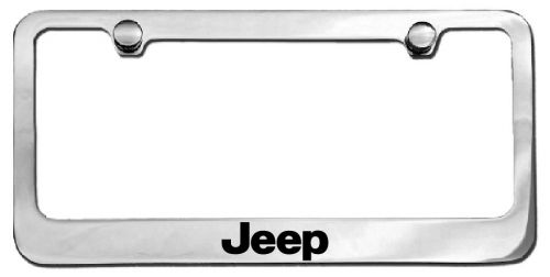 Jeep solid brass chrome plated license plate frame