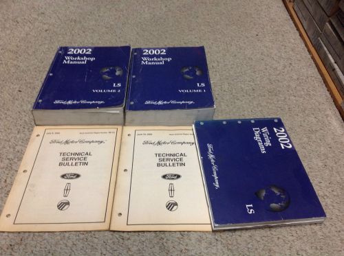 2002 ford lincoln ls service shop repair manual set w ewd + bulletins oem