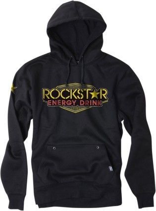 Factory effex rockstar mens pullover hoodie black/yellow/red