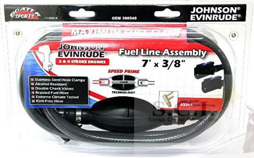 Boater sports fuel line pump assembly &amp; fittings for johnson evinrude