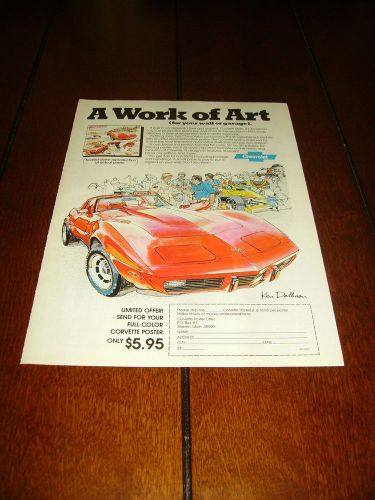 1979 chevrolet corvette ***original ad*** a work of art