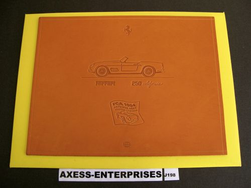 Ferrari 250 california commemorative schedoni leather tile fca 1994 *stk # j198*