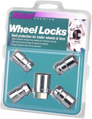 Mcgard 74041 chrome cone seat trailer wheel locks (1/2&#034;- 20 thread size) - set