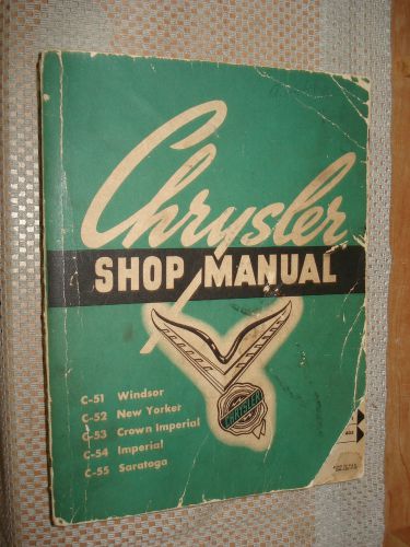 1952 chrysler service manual shop book original rare repair nr