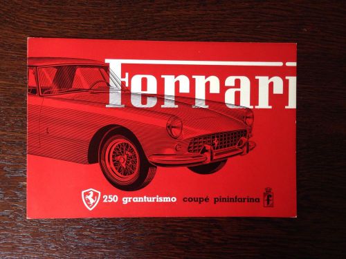 Ferrari 250 granturismo coupe pininfarina. original sales brochure, rare. as new