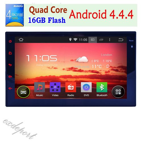 Universal 2 din 7&#034; quad-core pure android 4.4 os car stereo gps navi wifi radio