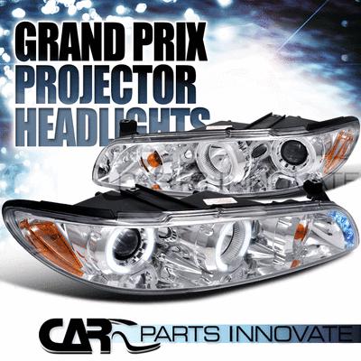 Pontiac 97-03 grand prix led halo projector headlights lamp chrome