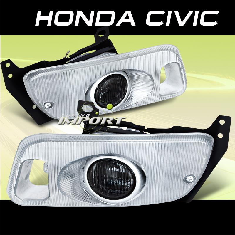 92 93 94 95 civic smoke fog light set+wiring harness set ek ex si vx cx 2dr 3dr