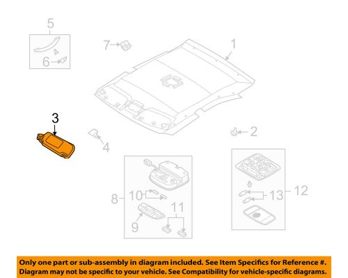 Kia oem 03-06 optima interior-roof-visor left 852013c400gjas