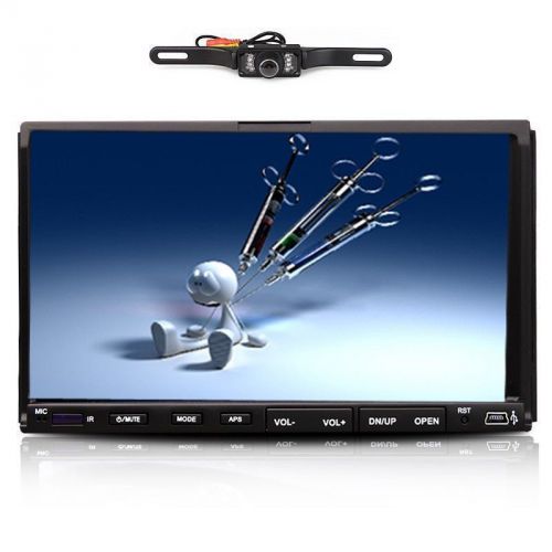 Bt 7&#034; touchscreen double 2 din in dash car stereo radio mp3 cd dvd player+camera