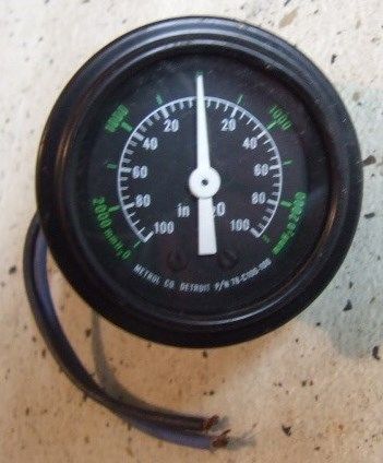 Boost vacuum gauge metrol co. detroit rat rod hot rod