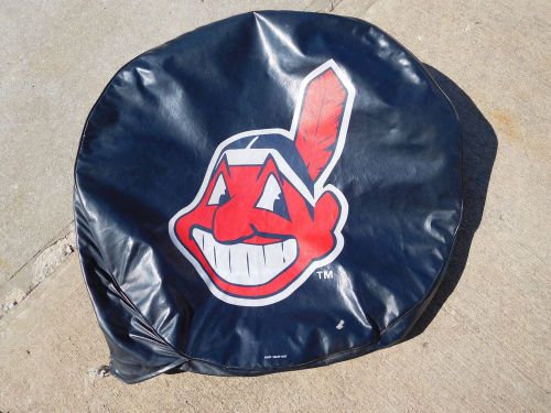 Cleveland indians mlb~spare wheel tire cover 28&#034; x 8&#034; (15&#034; tire or smaller)