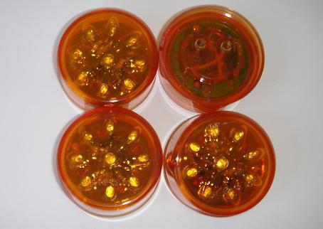 (4) 2" led truck trailer rv side marker clearance lights amber 9 leds 