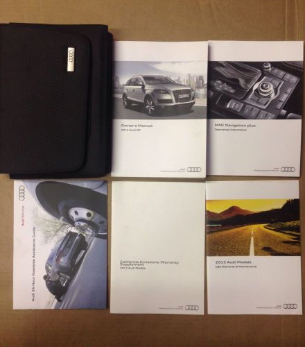 2013 audi q7 owner&#039;s manual with case