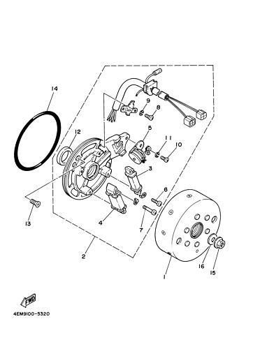 Yamaha atv charging coil 5g385520m100 5g3-85520-m1-00 new $94