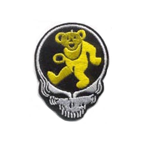 Embroidered motorcycle patch -dancing bear skull patch
