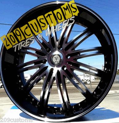 24" vw865 wheels rims tires 6x139.7 sierra 2007 2008 2009 2010 2011 2012