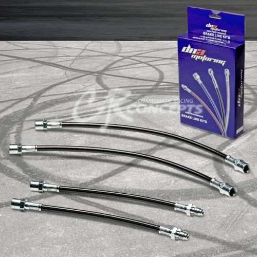 For audi a6/s6 front/rear black stainless type racing brake line/hose pvc coated