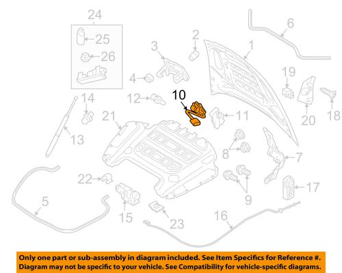 Porsche oem 10-16 panamera hood-actuator right 97051135203