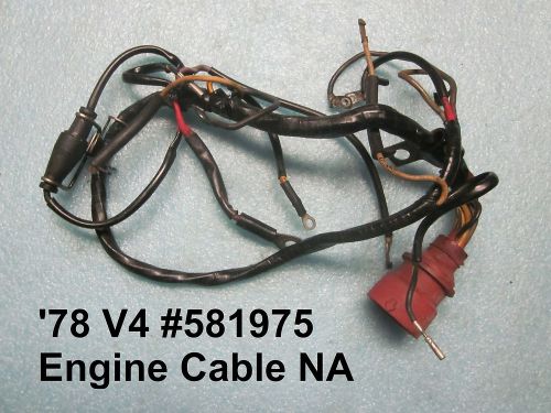 Engine cable omc &#039;78 v4 o&#039;board (red plug) # 581975 (na) - used