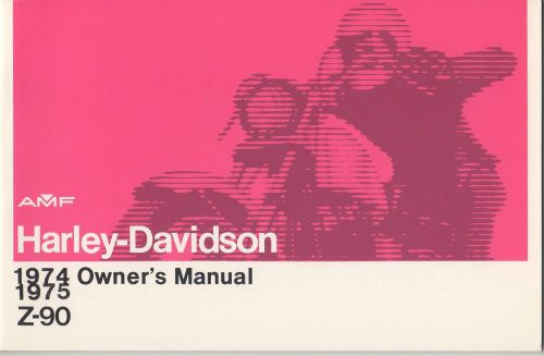 1974-1975 harley davidson motorcycle z-90 owner&#039;s manual new