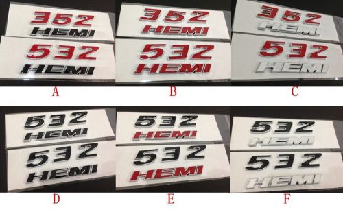 Chrome srt 532 523 235 253 325 352 hemi emblem badge  logo-pair