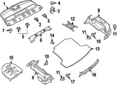 Nissan 849853ta0a genuine oem storage compart