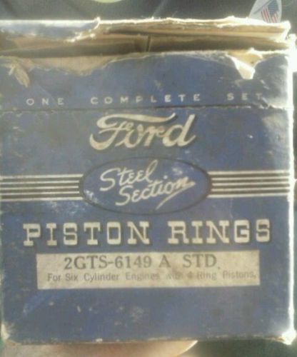 Nos ford flathead six 6 piston rings. std.  2gts-6149 a steel section fomoco