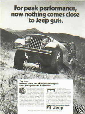 1971 jeep ***original ad*** performance  jeep guts