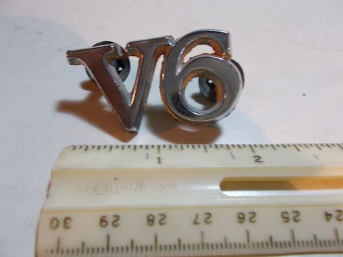 1976 buick &#034;v6&#034; emblem used 1250041 ad, ah, aj29