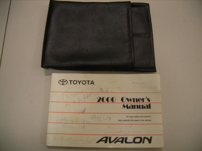 2000 toyota avalon owner's manual with case