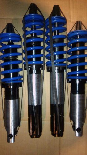 87-93 94-04 mustang coilover &amp; strut front and rear set blue/black