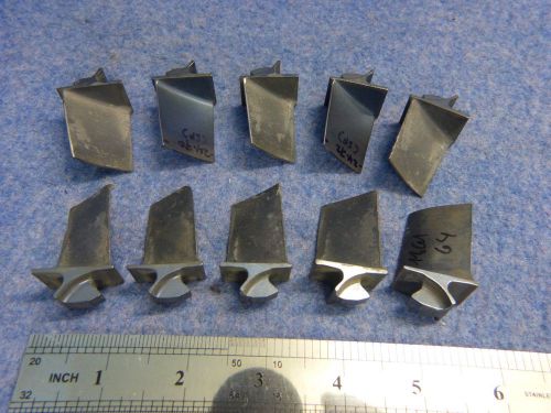 Lot of 10 aviation turbine engine blades only for collectors.