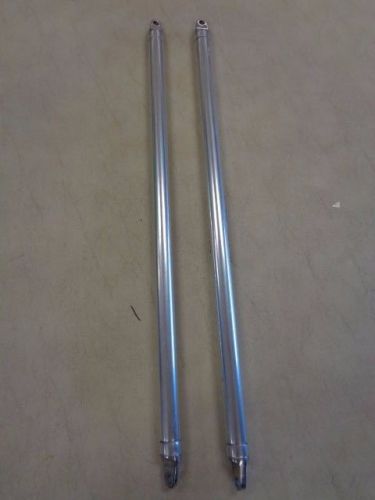Bimini stanchion support poles pair (2) aluminum 23 1/2&#034; x 7/8&#034; marine boat