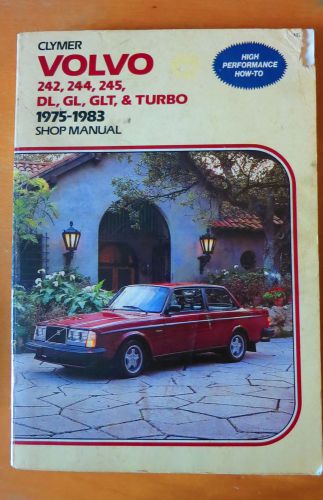 Volvo 242 244 245 dl gl glt turbo clymer shop repair manual 1975-1983