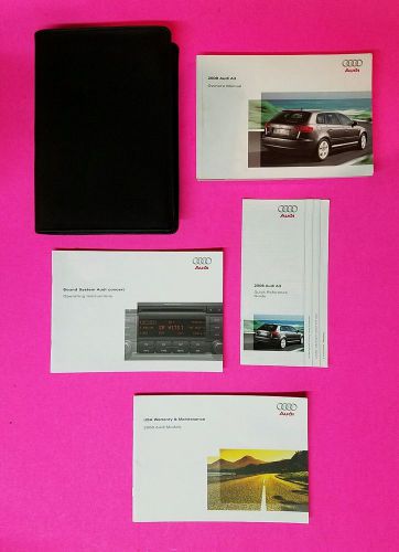 ☢ ☢ 2008 audi a3 owners manual set - free shipping ☢ ☢