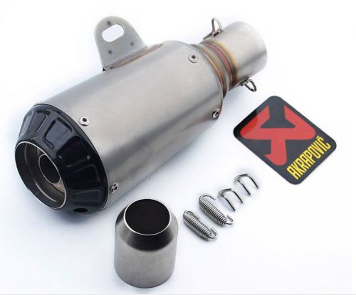 Motorcycle slip-on exhaust muffler silencer imitation carbon fiber tip stainless