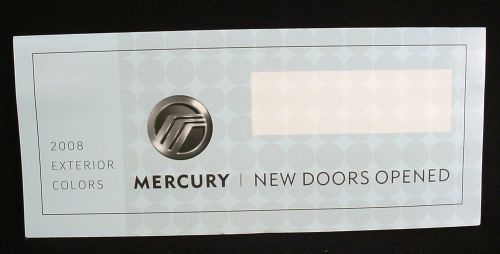 2008 mercury paint color chip brochure - original