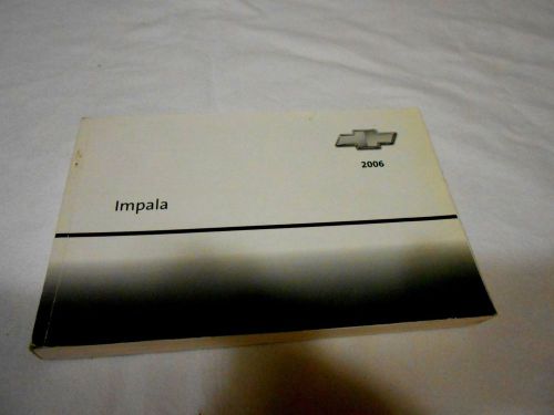 2006 chevrolet impala owner&#039;s manual. / good used condition /  free s/h