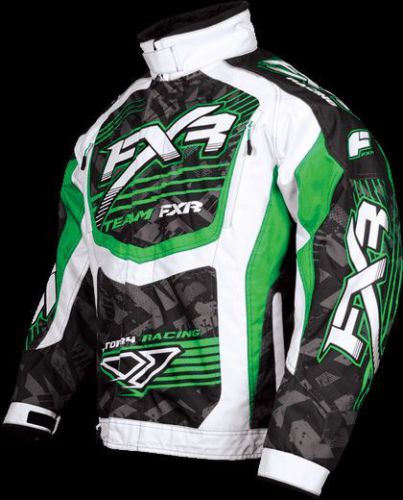 Fxr mens cold cross green/white strike cold weather jacket -medium or xl -new